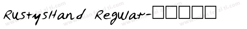 RustysHand Regular字体转换
